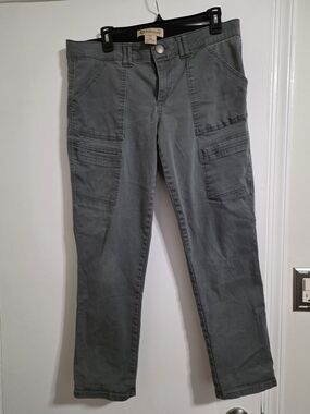 Democracy Straight-Leg Utility Jeans in Gray